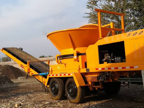 圓盤樹墩破碎機現場